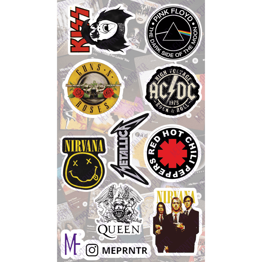 Plancha de Bandas de Rock