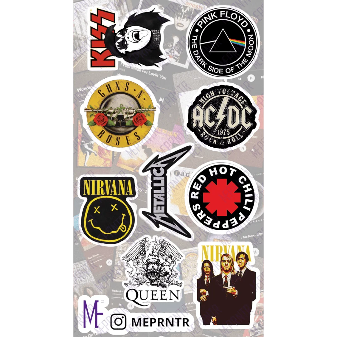 Plancha de Bandas de Rock