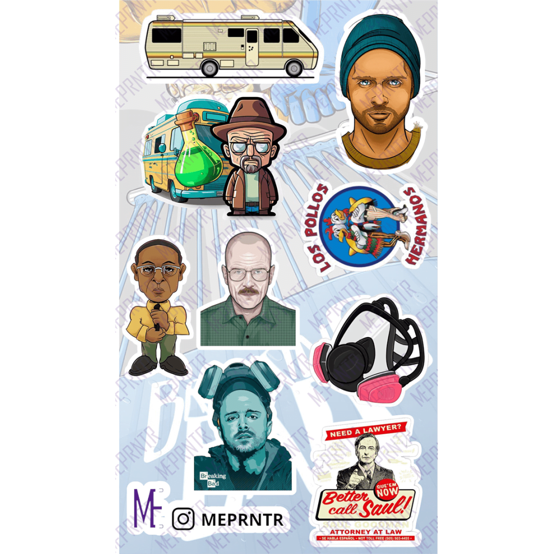 Plancha de Sticker Breaking Bad