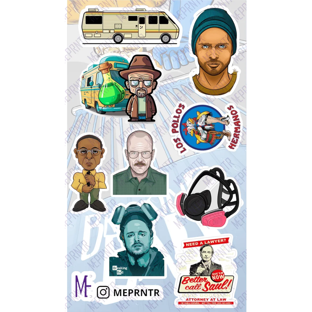 Plancha de Sticker Breaking Bad