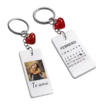 Llaverito resinado con foto 14 de febrero